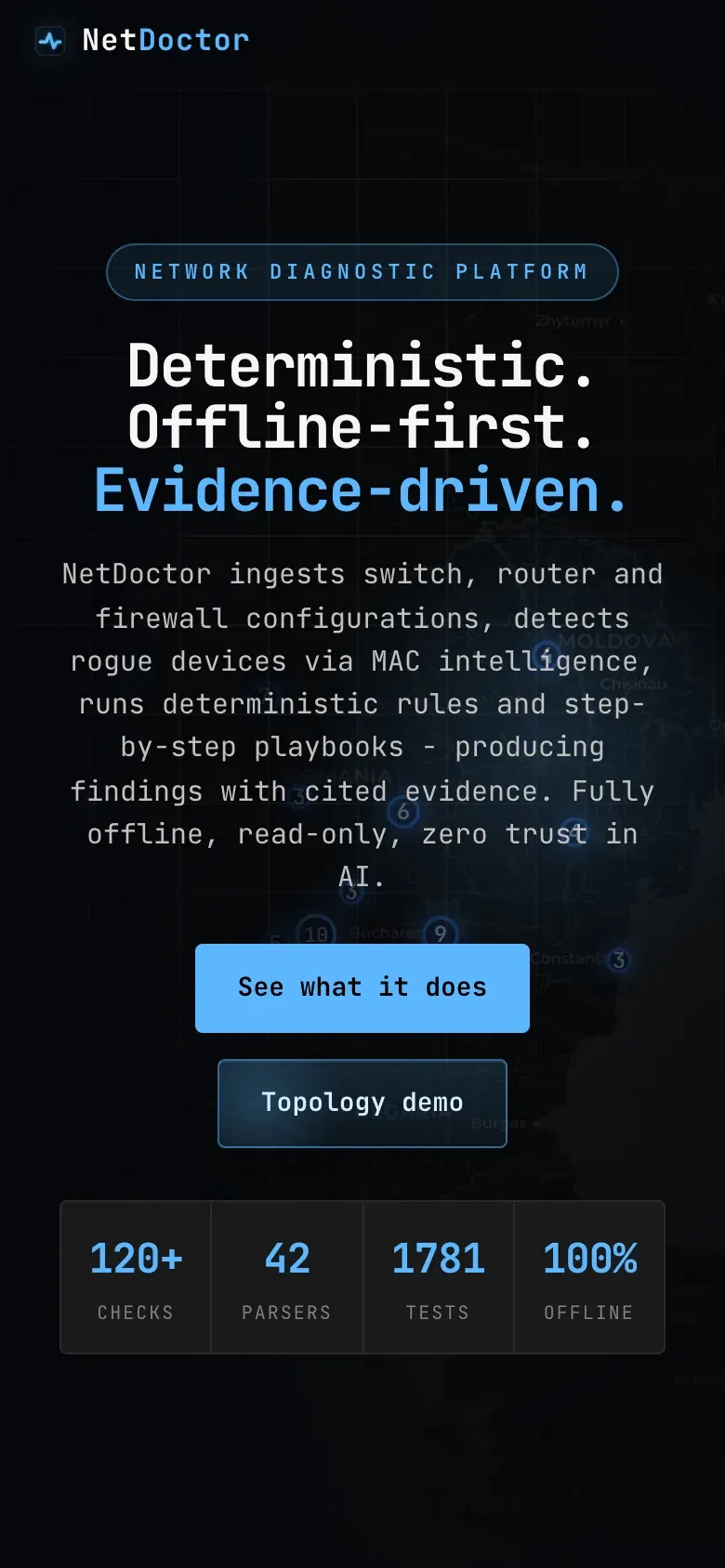 NetDoctor website on a phone
